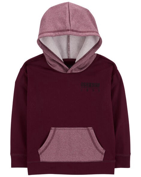 slide 1 of 2, Baby OshKosh Logo Hooded Pullover Maroon 12M, 1 ct