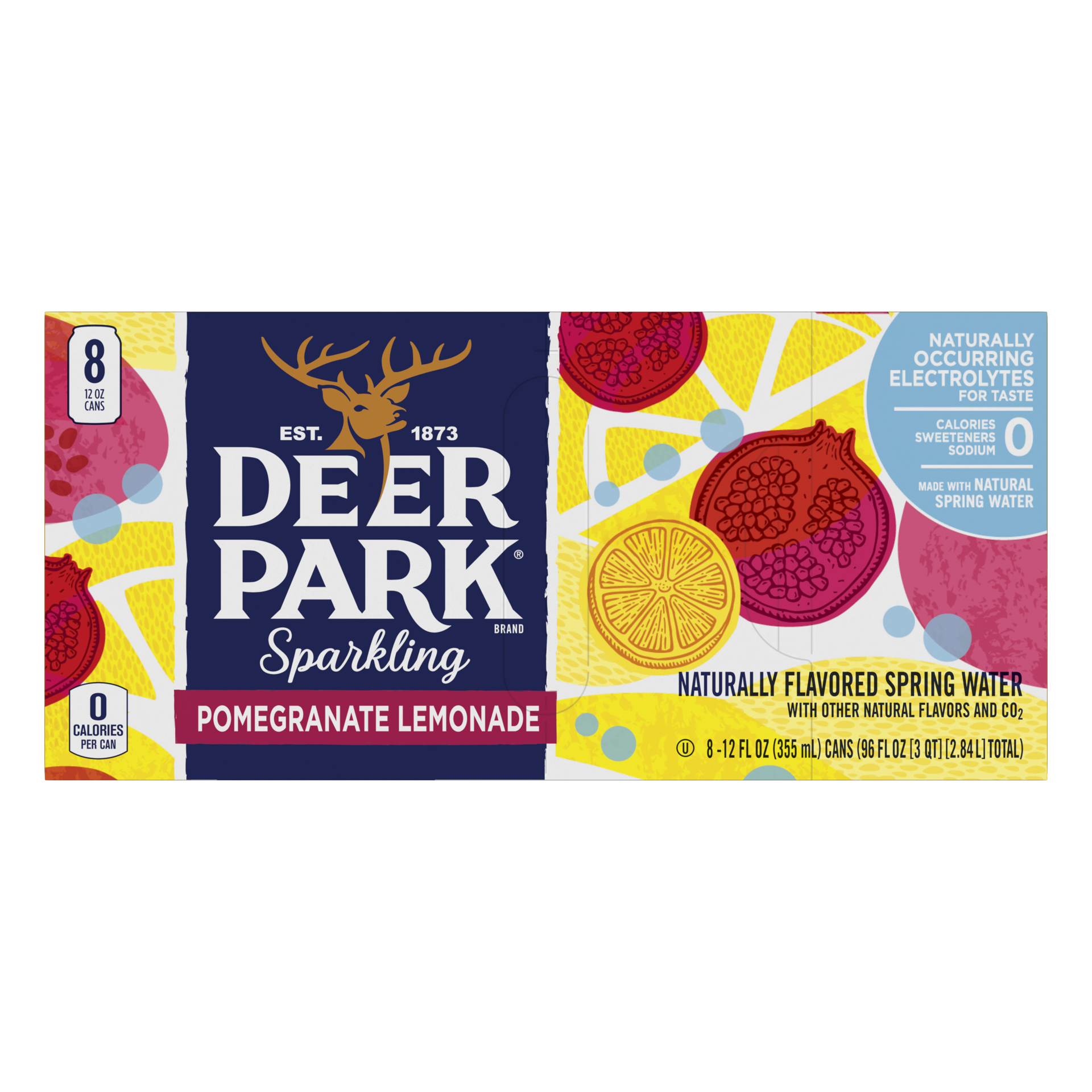 slide 5 of 5, Deer Park Sparkling Water, Pomegranate Lemonade- 12 oz, 12 oz