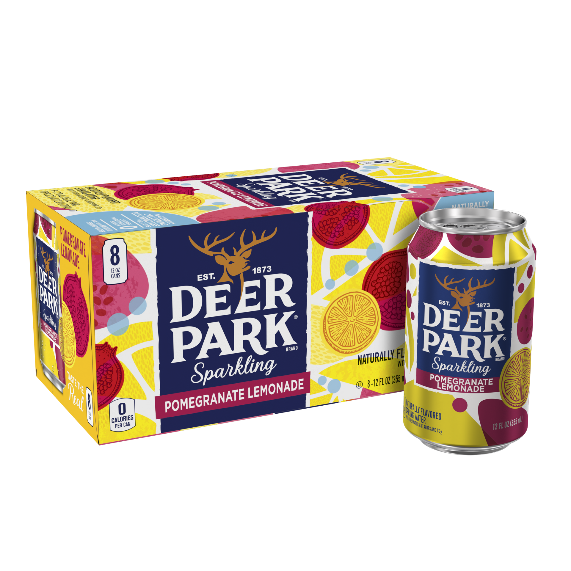 slide 3 of 5, Deer Park Sparkling Water, Pomegranate Lemonade- 12 oz, 12 oz