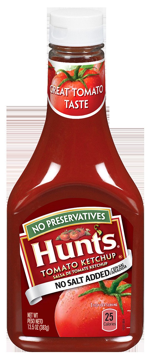 slide 1 of 2, Hunt's Tomato Ketchup No Salt Added, 13.5 oz, 13.5 oz