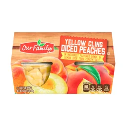 Our Family Fruits A Go-Go Diced Peaches In Light Syrup