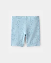 Carter's Toddler Girl Floral Ladybug Bike Shorts - Blue, Size 5T
