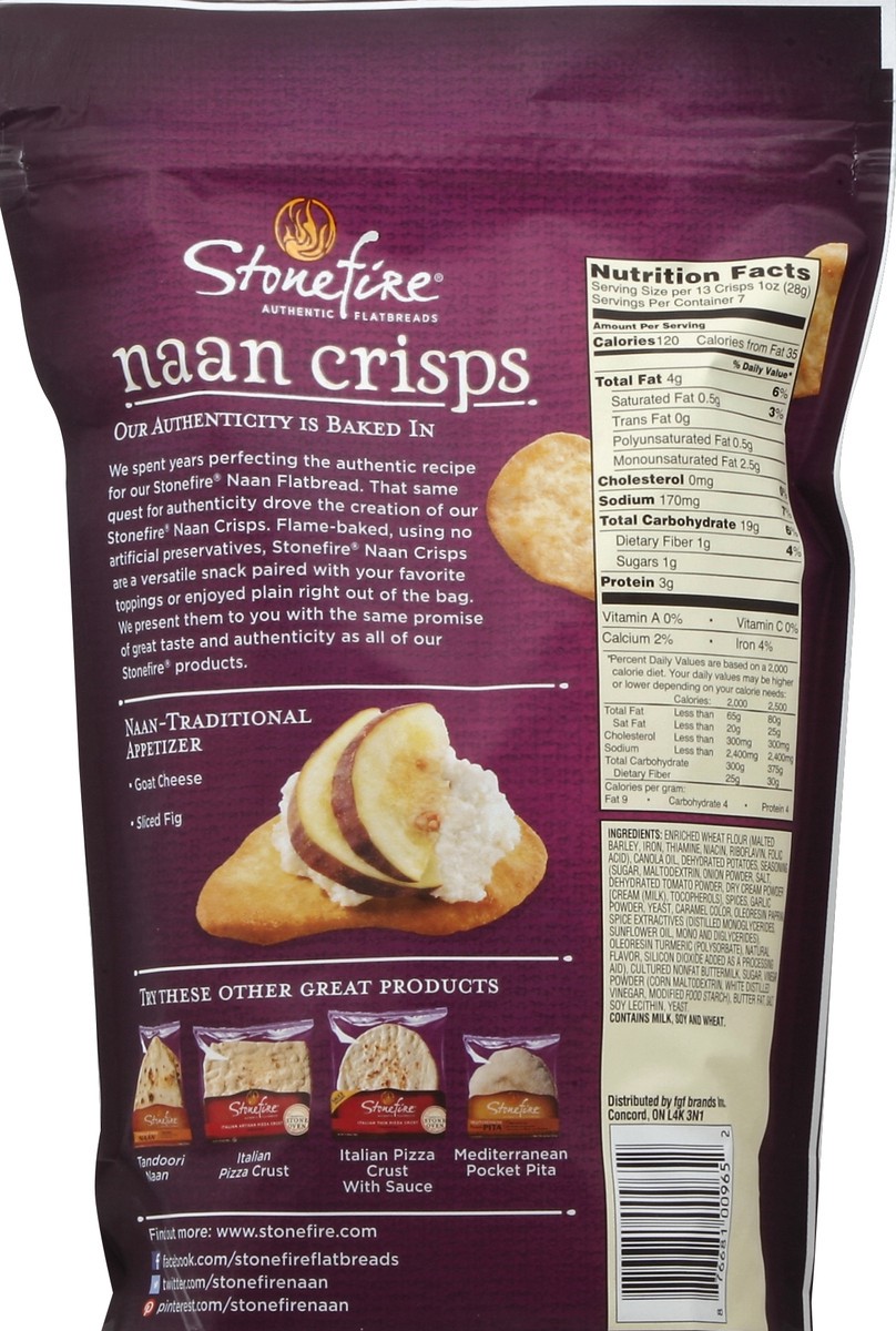 slide 3 of 3, Stonefire Naan Crisps 7 oz, 7 oz