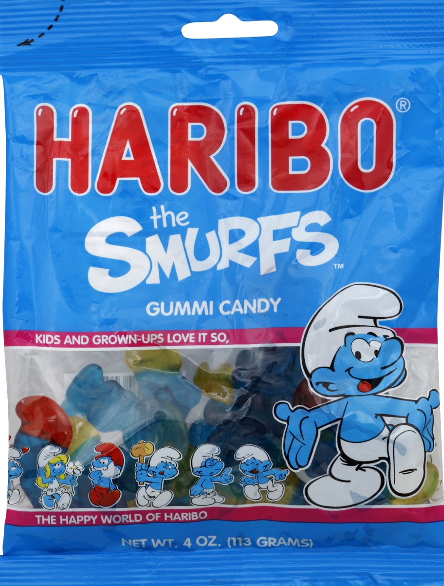 slide 1 of 3, Haribo, The Smurfs Gummi Candy, 4 oz