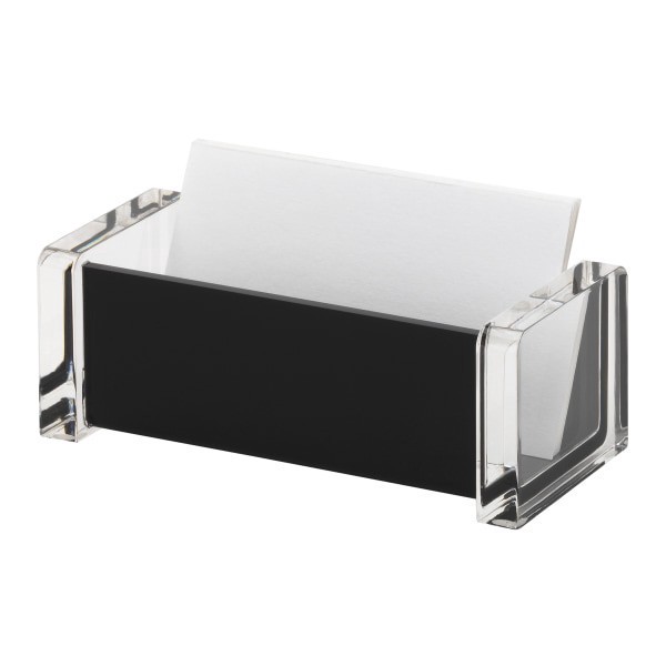 slide 3 of 5, Realspace® Black Acrylic Business Card Holder, 1 ct