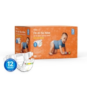 slide 1 of 1, CVS Health Diapers Jumbo Pack, Size 3 (16-28 Lbs), 108 ct