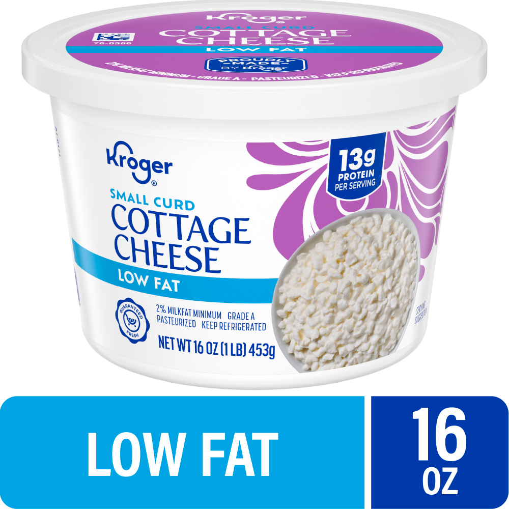 slide 1 of 5, Kroger 2% Lowfat Small Curd Cottage Cheese, 16 oz
