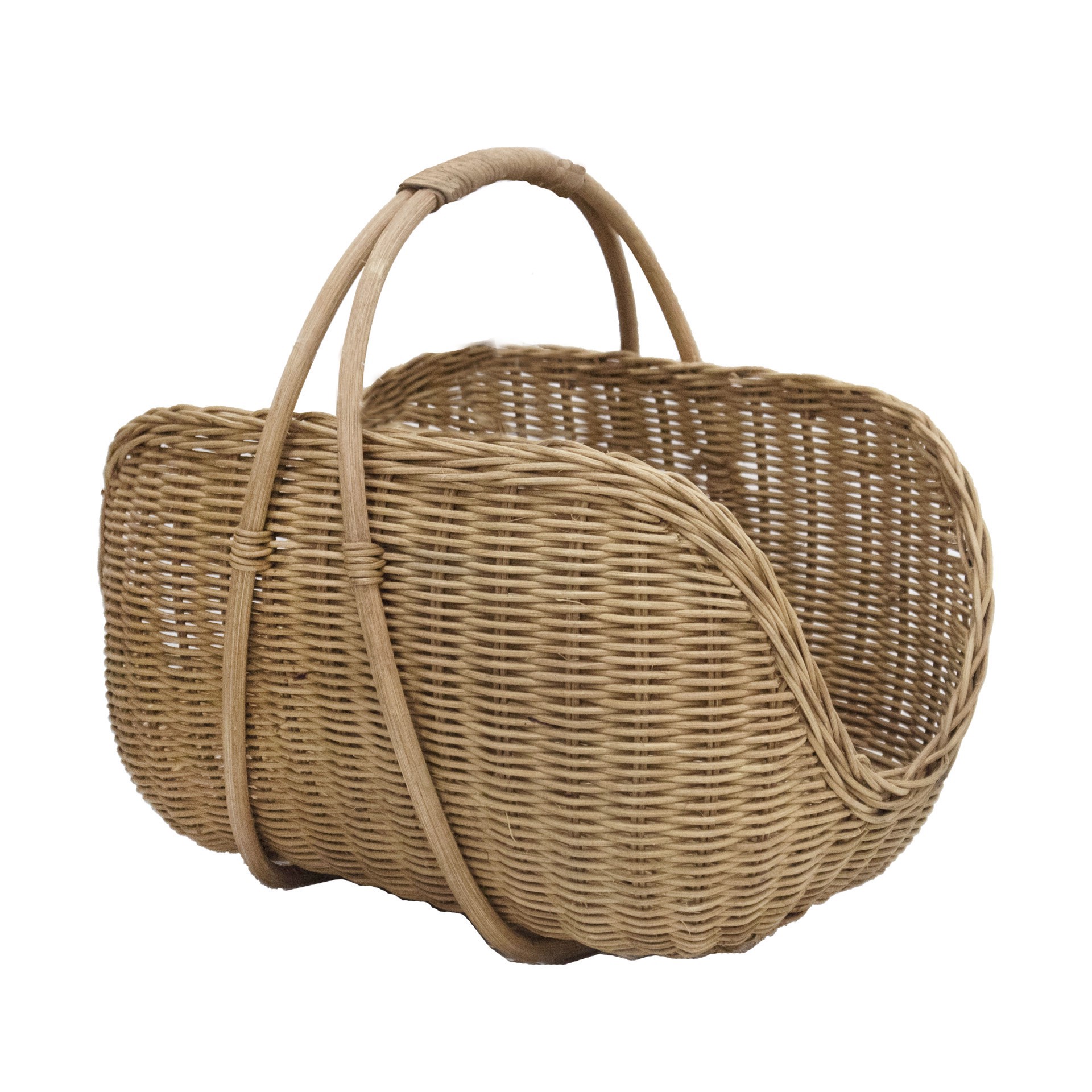 slide 5 of 5, 16" Natural Brown Gathering Basket By Ashland, 16 in x 11 in x 14 in