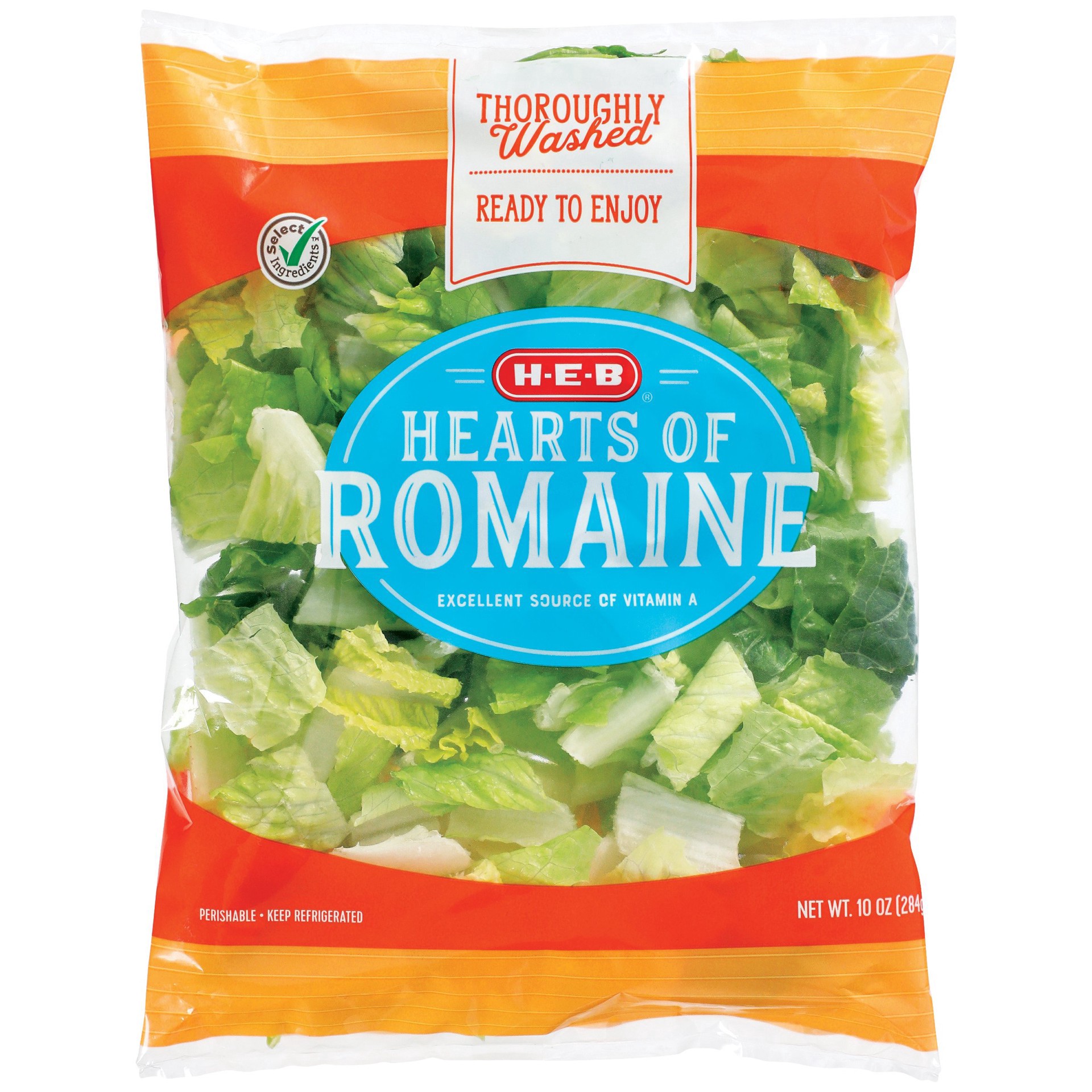 slide 1 of 1, H-E-B Select Ingredients Hearts of Romaine, 10 oz