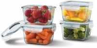 slide 1 of 1, Mason Craft And More Deep Rectangular Glass Food Container Set - Clear, 8 ct