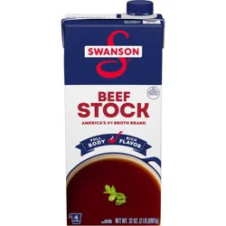 Swanson Beef Stock, 32 oz Carton