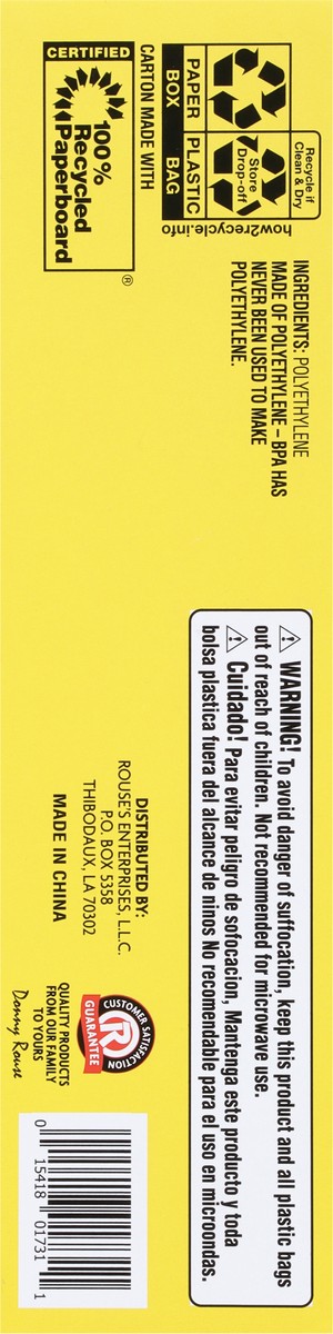 slide 2 of 9, Rouses Markets Quart Freezer Zipper Bags 20 ea, 20 ct