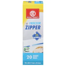 Rouses Markets Quart Freezer Zipper Bags 20 ct