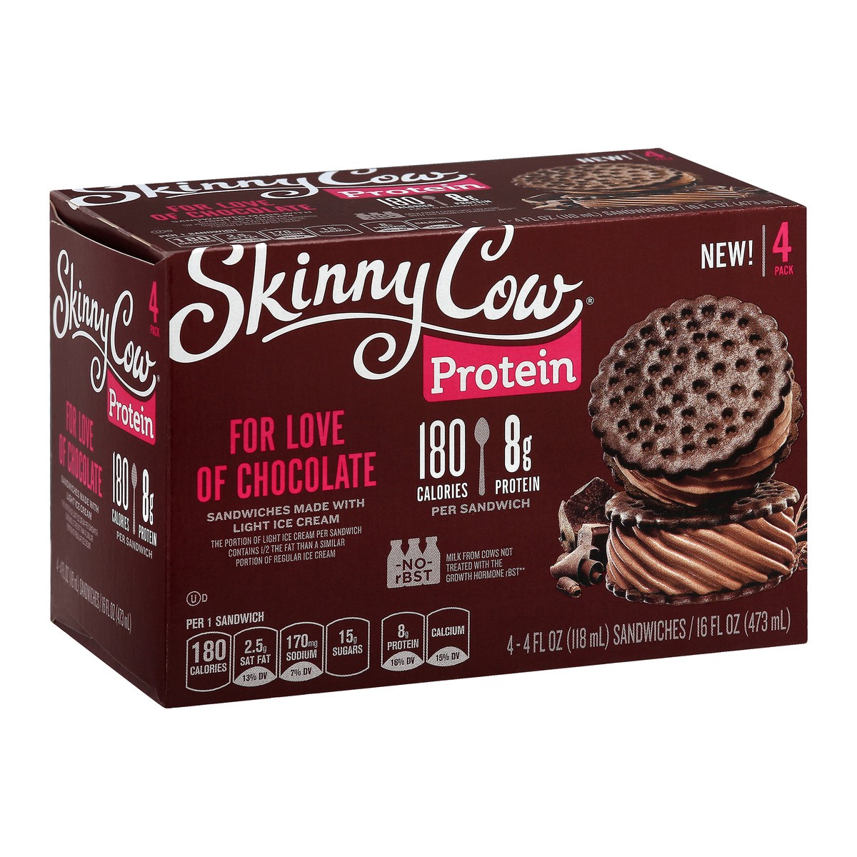 slide 5 of 10, Skinny Cow For Love Of Chocolate Protein Sandwich, 16 fl oz