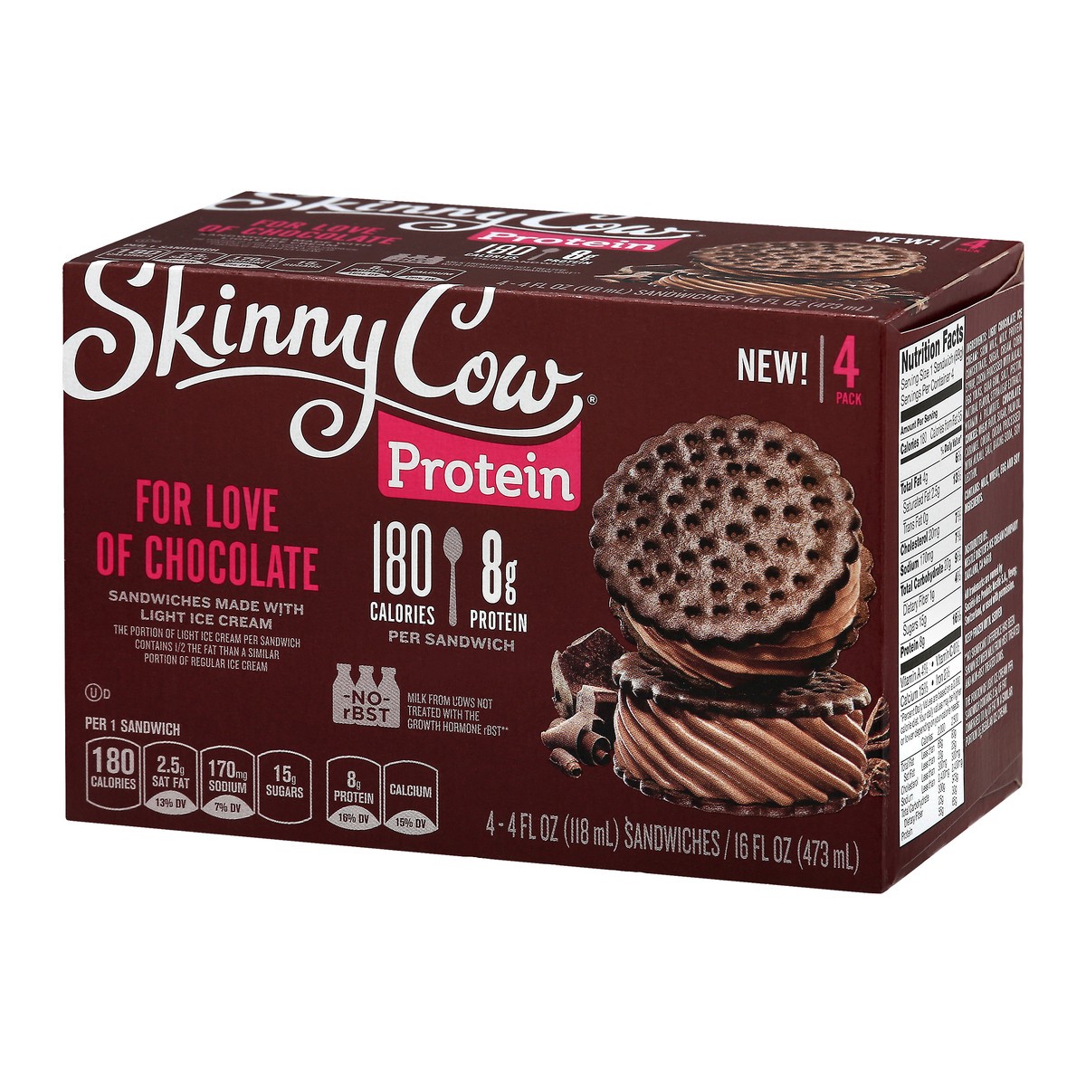 slide 10 of 10, Skinny Cow For Love Of Chocolate Protein Sandwich, 16 fl oz