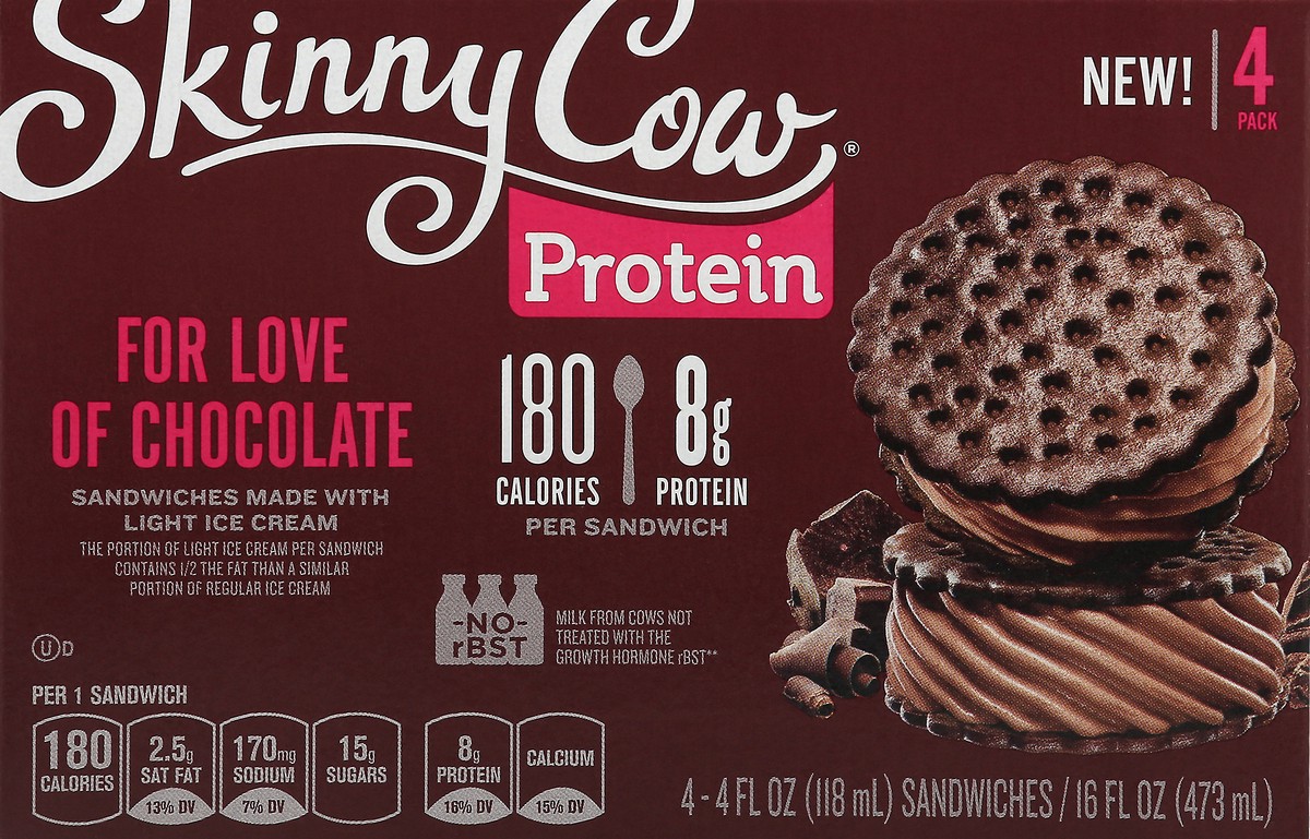 slide 9 of 10, Skinny Cow For Love Of Chocolate Protein Sandwich, 16 fl oz