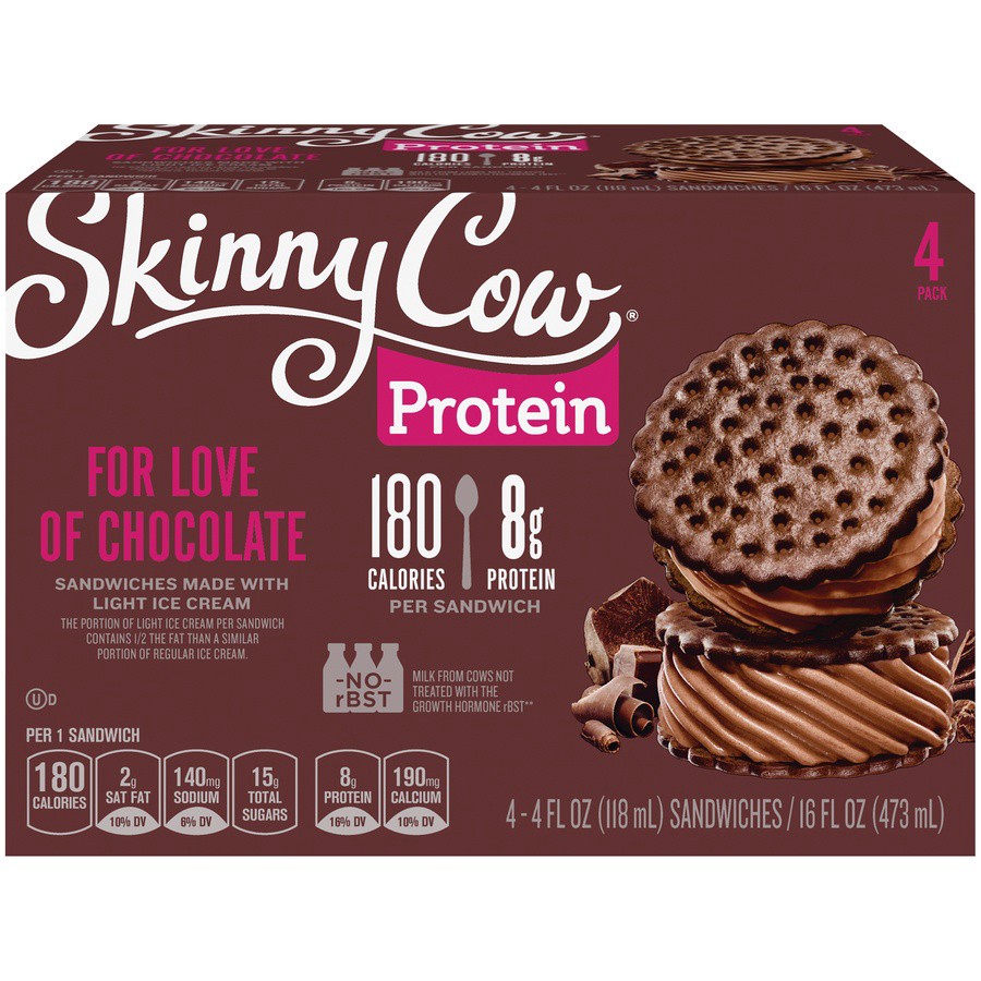 slide 1 of 10, Skinny Cow For Love Of Chocolate Protein Sandwich, 16 fl oz