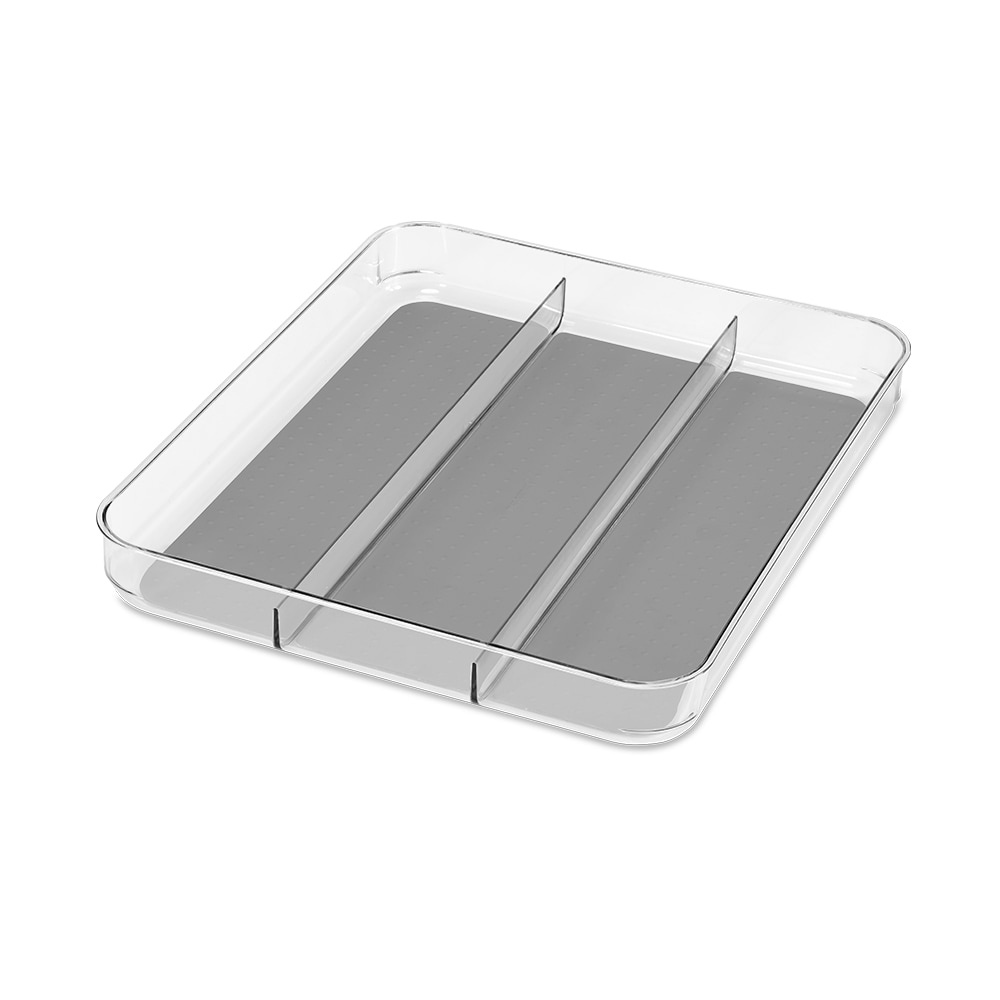 slide 1 of 1, madesmart Soft-Grip Utensil Tray - Clear/Gray, 1 ct