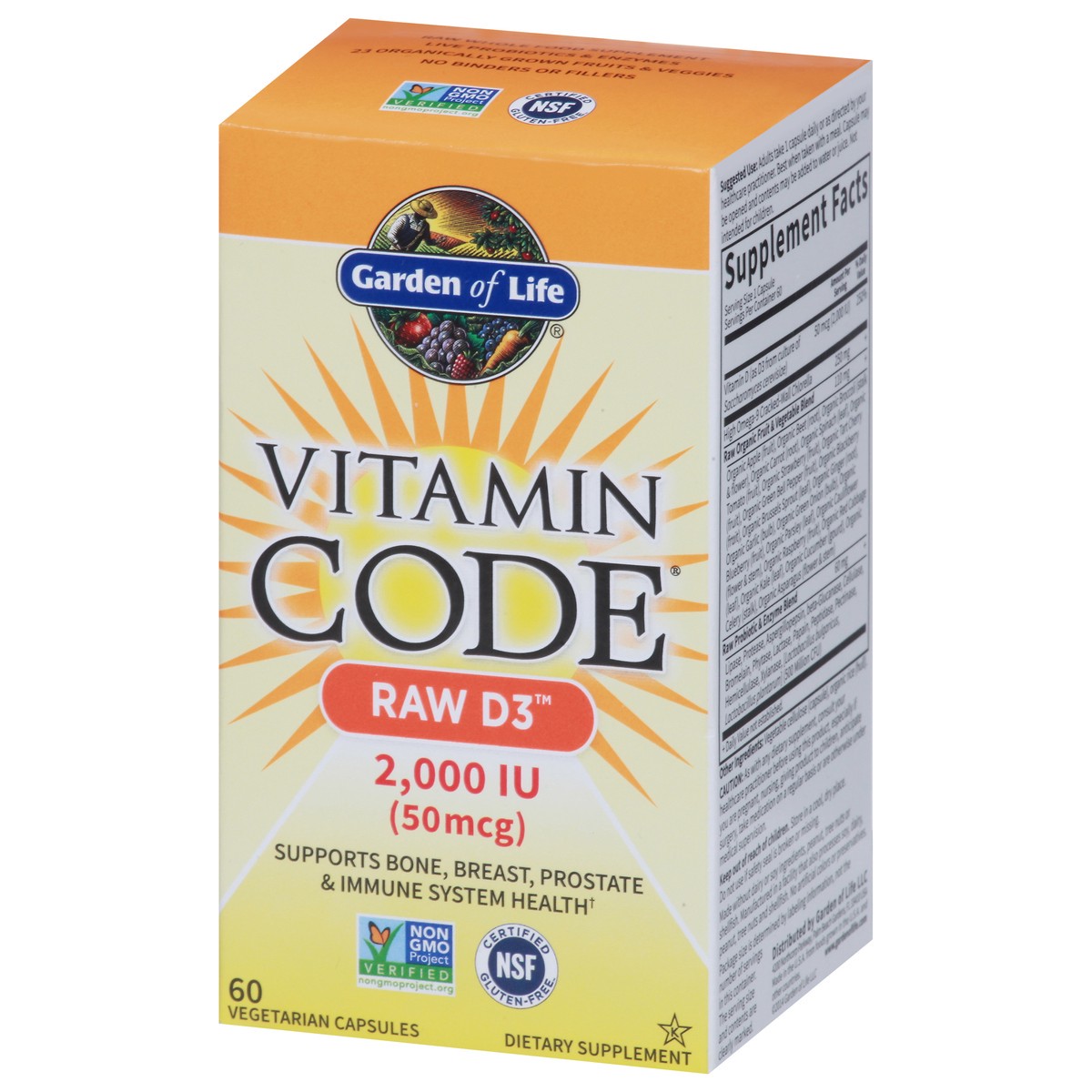 slide 3 of 9, Garden of Life Vitamin Code Raw D3, 60 ct