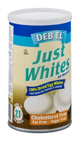 slide 1 of 1, Deb El Just Whites 100% Dried Egg Whites, 3 oz
