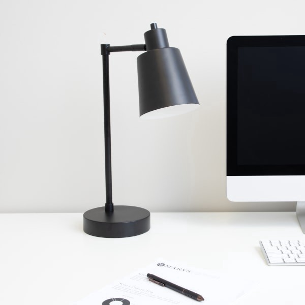 slide 2 of 7, Realspace™ Vaylen Desk Lamp, 18""H, Black, 1 ct