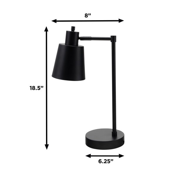 slide 4 of 7, Realspace™ Vaylen Desk Lamp, 18""H, Black, 1 ct