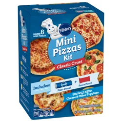 Pillsbury Mini Pizzas Kit, Classic Crust, Refrigerated Pizza Dough, 20.2 oz
