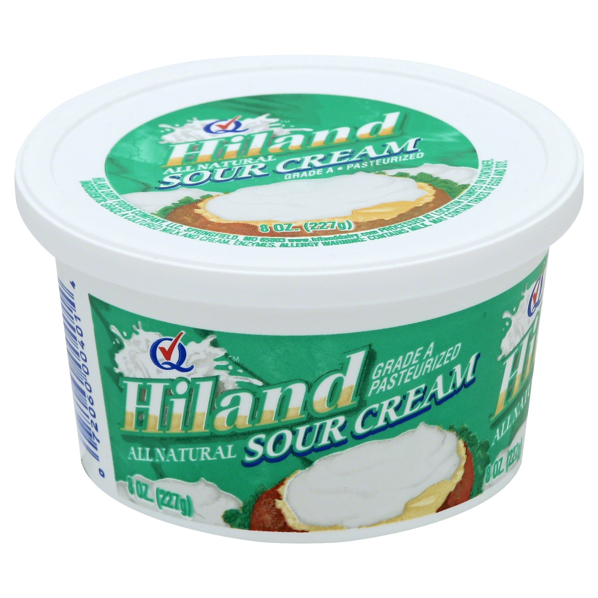 slide 1 of 3, Hiland Dairy Sour Cream 8 oz, 8 oz