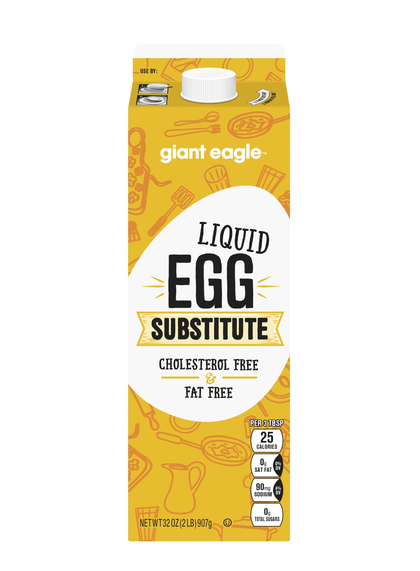 slide 1 of 1, Giant Eagle Liquid Egg, Egg Substitute, Cholesterol Free, Fat Free, 32 oz