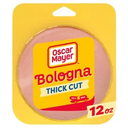 Oscar Mayer Thick Cut Bologna made with chicken & pork, beef added Sliced Lunch Meat, 12 oz. Pack