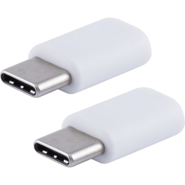 slide 2 of 3, Ativa Usb 2.0 Type-C-To-Micro Usb Type-B Adapter Cable, White, 36491, 1 ct