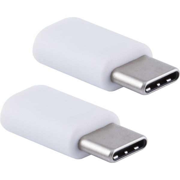 slide 1 of 3, Ativa Usb 2.0 Type-C-To-Micro Usb Type-B Adapter Cable, White, 36491, 1 ct