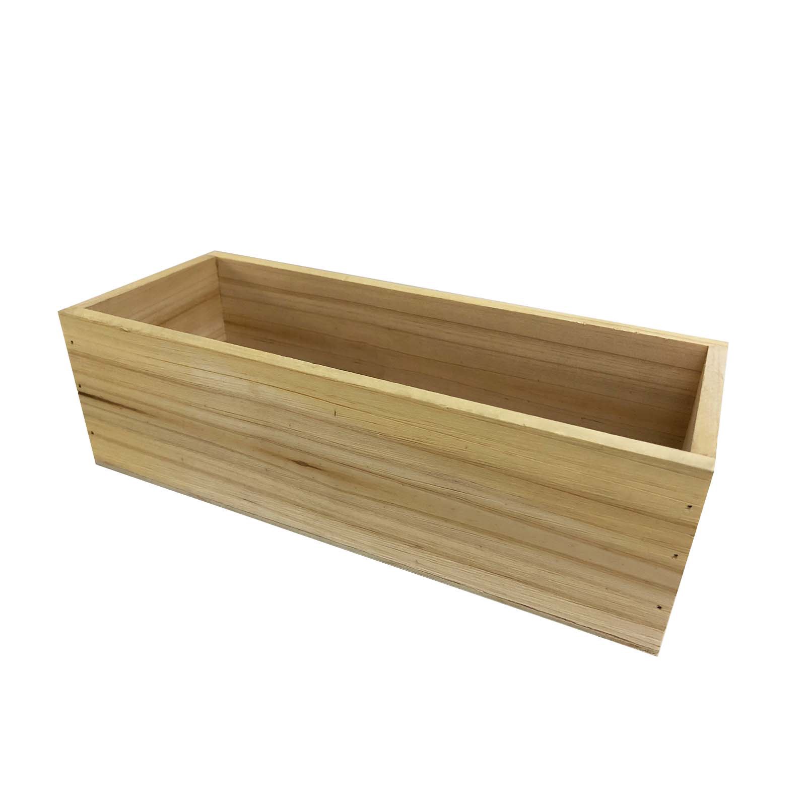 slide 3 of 5, 12" Wooden Box By Make Market, 12 in x 4.72 in x 3.5 in
