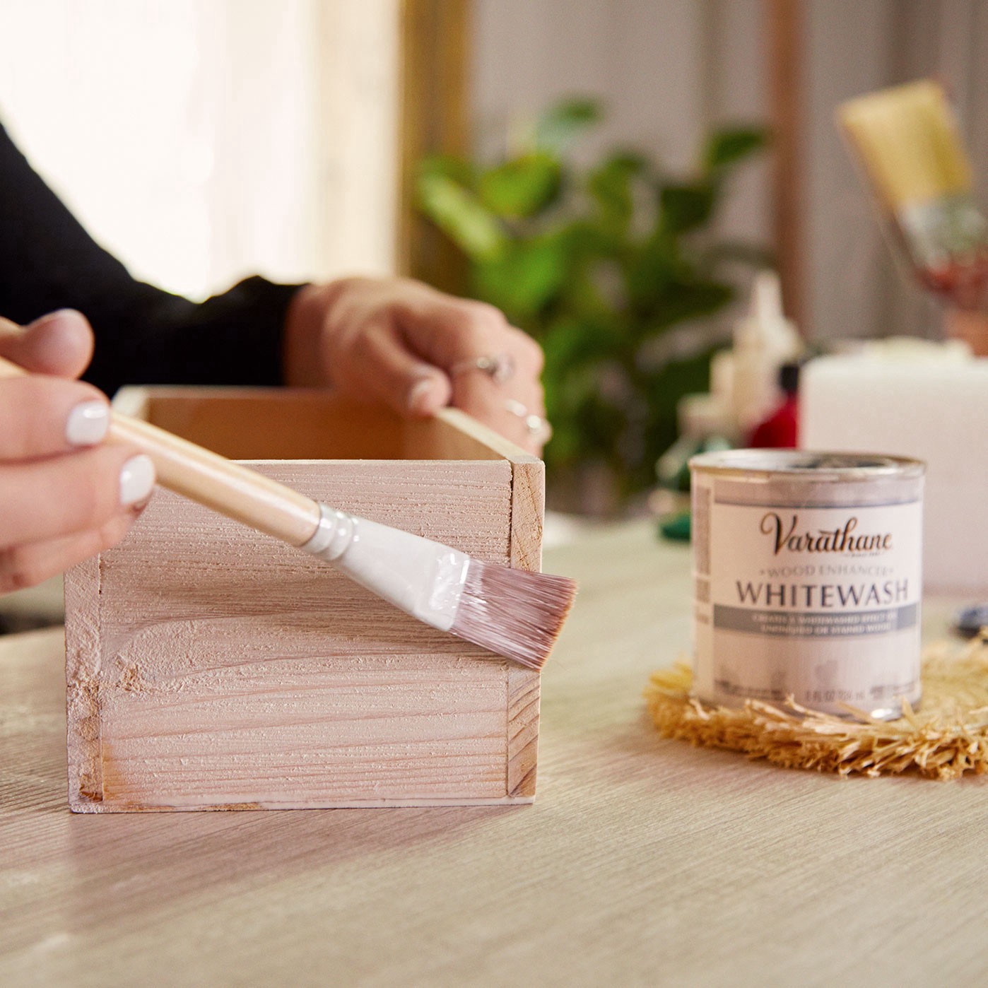 slide 5 of 5, 12" Wooden Box By Make Market, 12 in x 4.72 in x 3.5 in