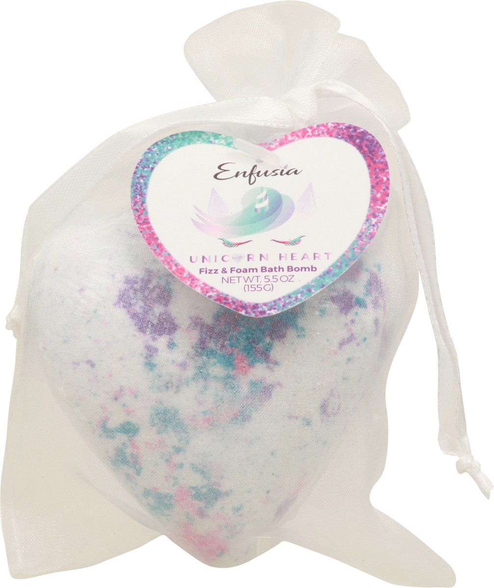 slide 1 of 9, Enfusia Unicorn Heart Fizz & Foam Bath Bomb 5.5 oz, 5.5 oz
