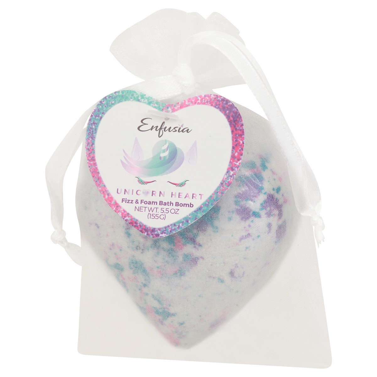 slide 6 of 9, Enfusia Unicorn Heart Fizz & Foam Bath Bomb 5.5 oz, 5.5 oz
