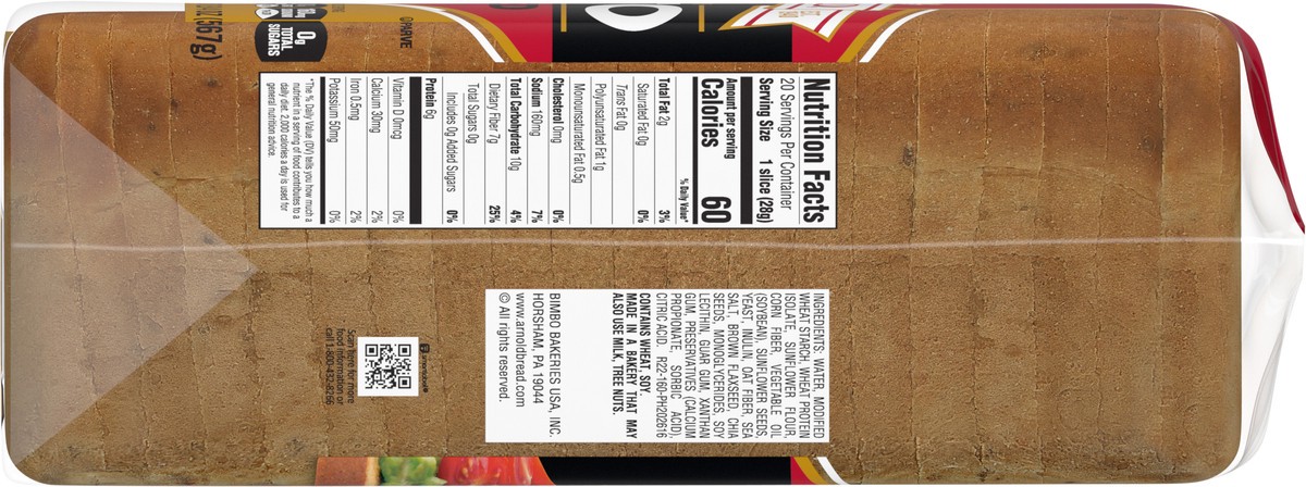 slide 2 of 7, Arnold Superior Keto Bread, 20 oz, 567 g