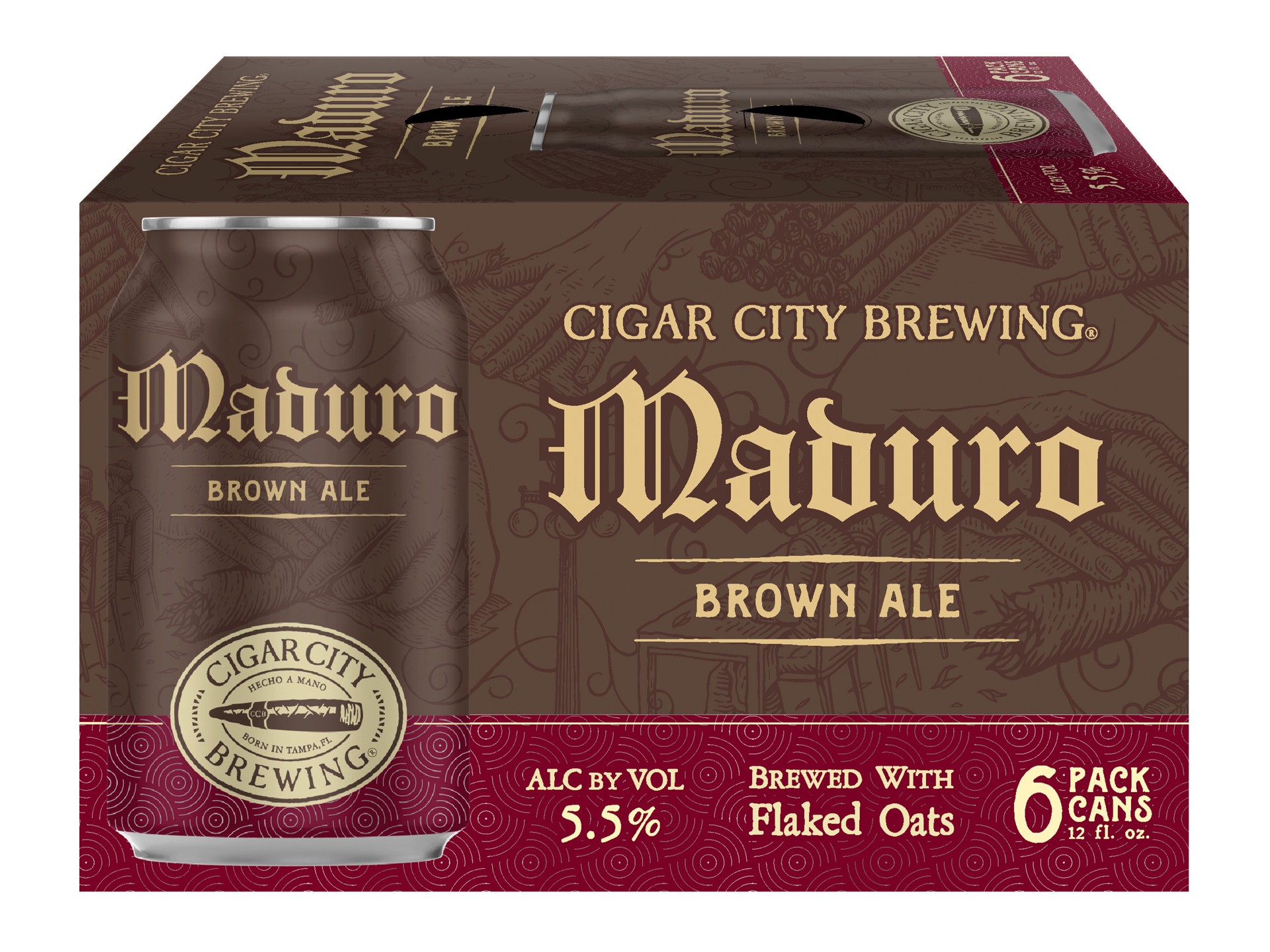 slide 5 of 5, Cigar City Maduro Brown Ale 6 Pack 12 fl oz Can, 12 oz