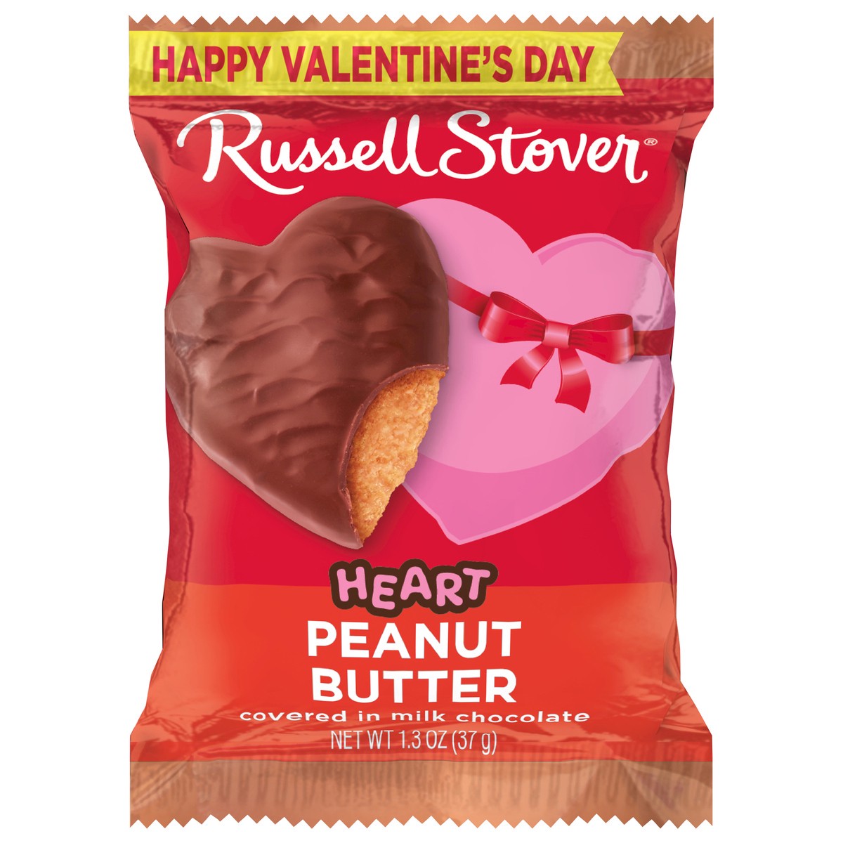 slide 9 of 11, RUSSELL STOVER Valentine's Day Milk Chocolate Peanut Butter Heart, 1.3 oz., 1.3 oz