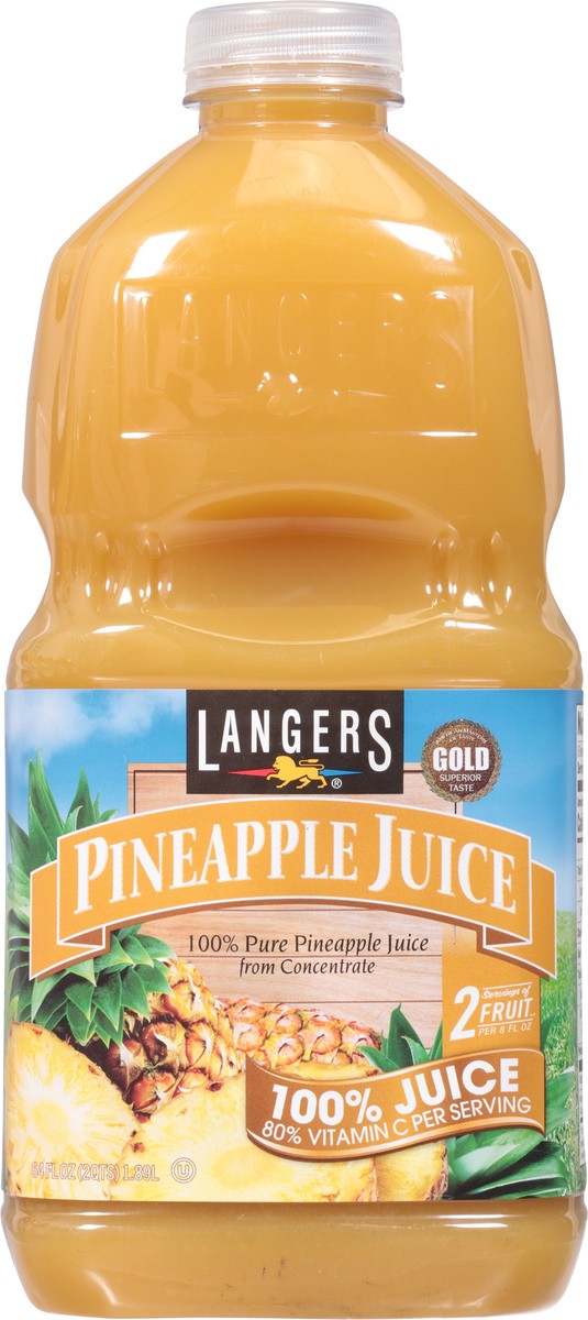 slide 11 of 13, Langers No Sugar Added Pineapple 100% Juice 64 fl oz, 64 oz
