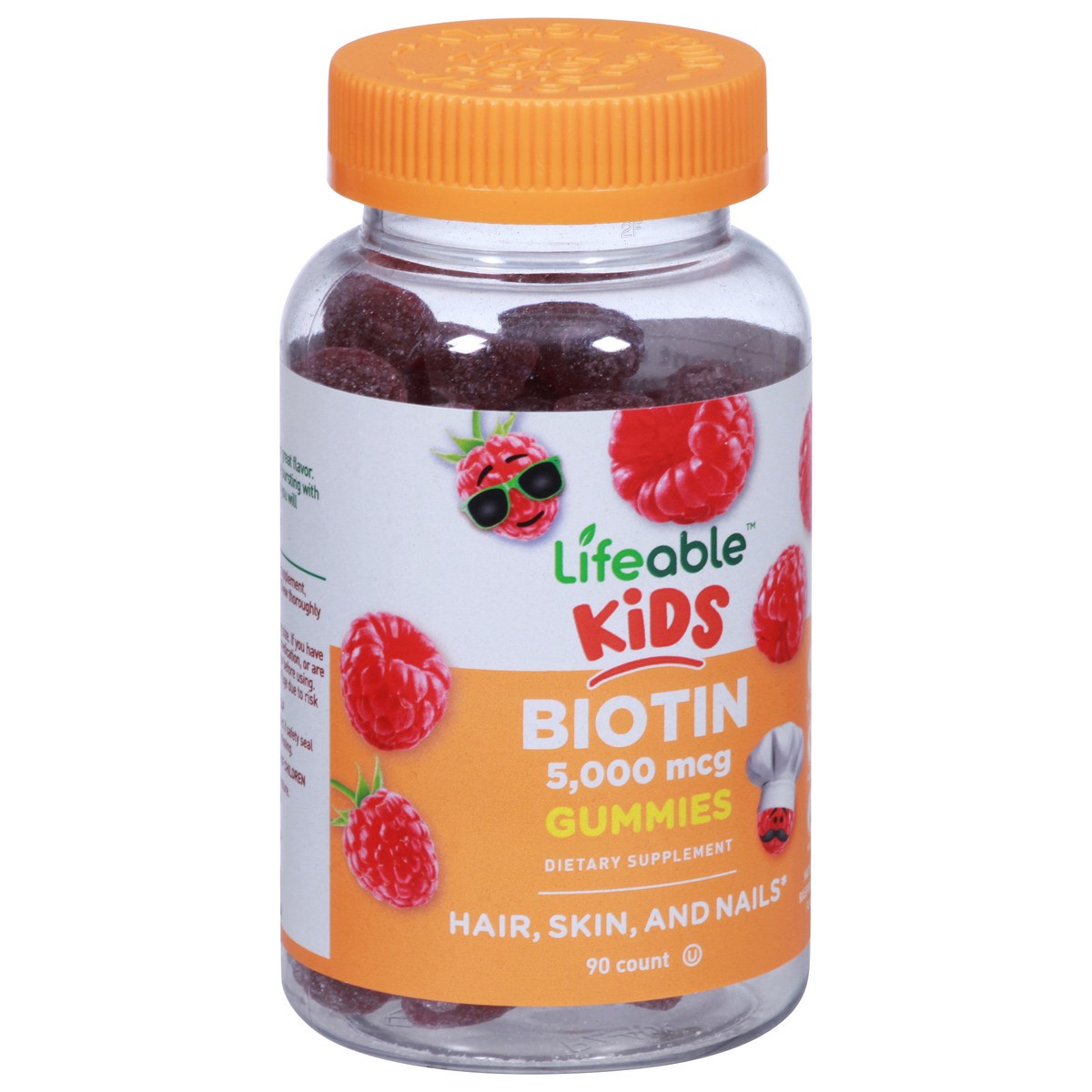 slide 5 of 9, Lifeable Kids Biotin Gummies - Raspberry, 90 ct