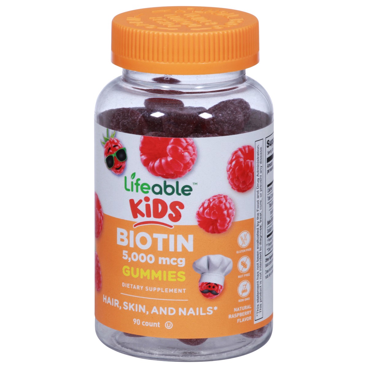 slide 3 of 9, Lifeable Kids Biotin Gummies - Raspberry, 90 ct