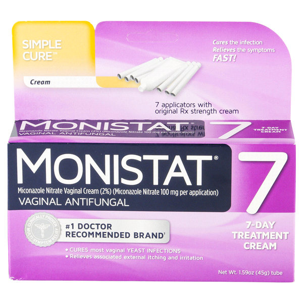 slide 1 of 1, Monistat Vaginal Antifungal 7-Day Treatment Cream, 1 ct