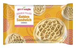 Giant Eagle Golden Sandwich Cookies, Double Filled - 15.25 oz