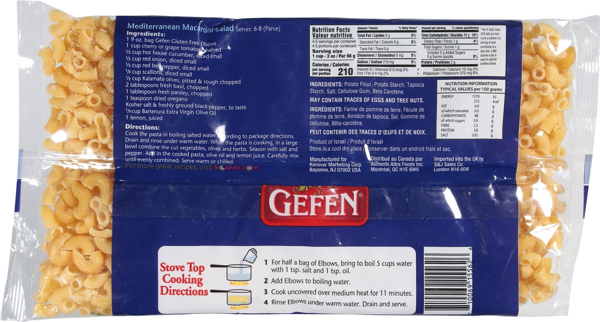 slide 5 of 9, Gefen Elbow Noodles - 9 Oz, 9 oz