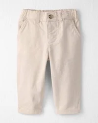 Littleplanet Baby Boy Linen Pants Made with Organic Cotton - Oatmeal Khaki - 24M