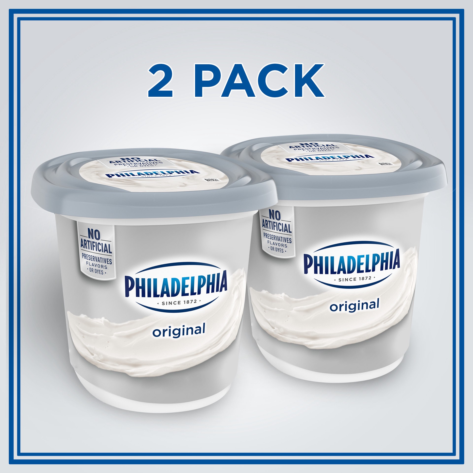 slide 2 of 5, Philadelphia Original Cream Cheese Spread, 2 ct Pack, 16 oz Tub, 2 ct