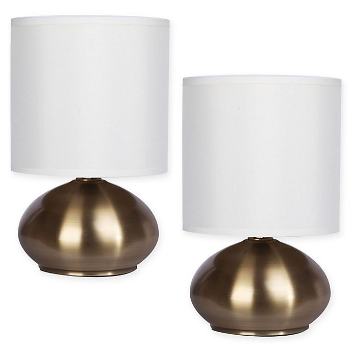 slide 1 of 2, Catalina Touch Table Lamps - Brass, 2 ct