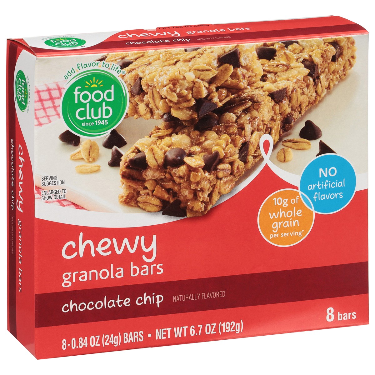 slide 2 of 9, Food Club Chocolate Chip Chewy Granola Bars 8 - 0.84 oz Packs, 8 ct