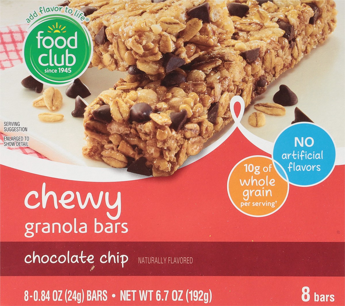 slide 5 of 9, Food Club Chocolate Chip Chewy Granola Bars 8 - 0.84 oz Packs, 8 ct